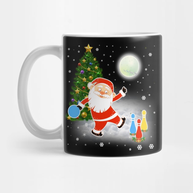 Santa Claus Bowling Christmas Funny Gift by Sinclairmccallsavd